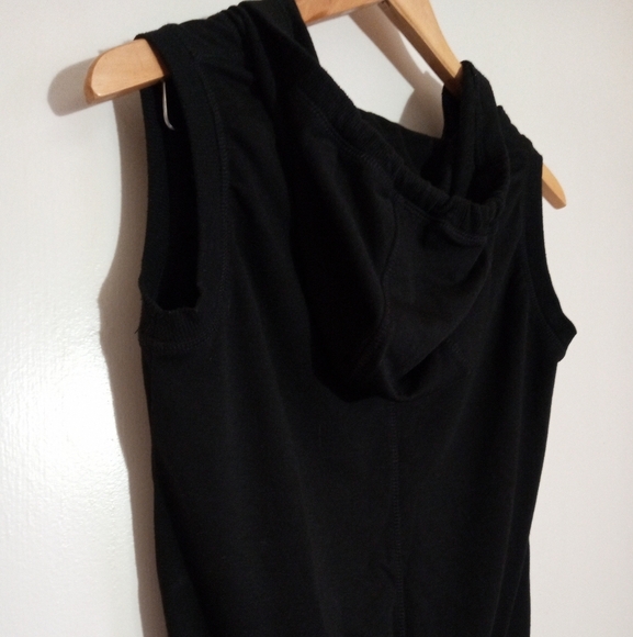 90 degrees by reflex black sleeveless hoodie with surplice neckline size XS - Picture 6 of 7